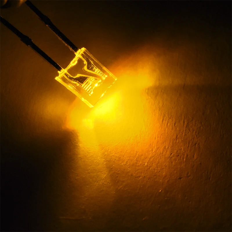 1*3*4 мм Длинная нога LED квадратный Яркий желтый свет лампы бусины диод