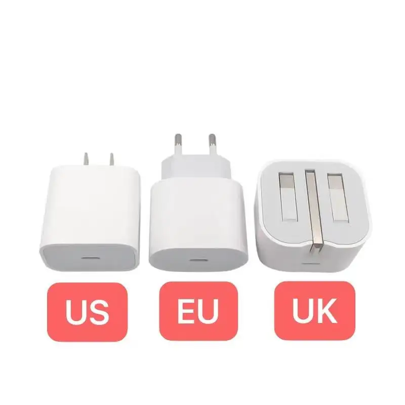 EU US Plug Usb Type c 20w 18w PD Wall Charger Type-c 20W usb-c power Adapter fast Charger For Apple iPhone 12