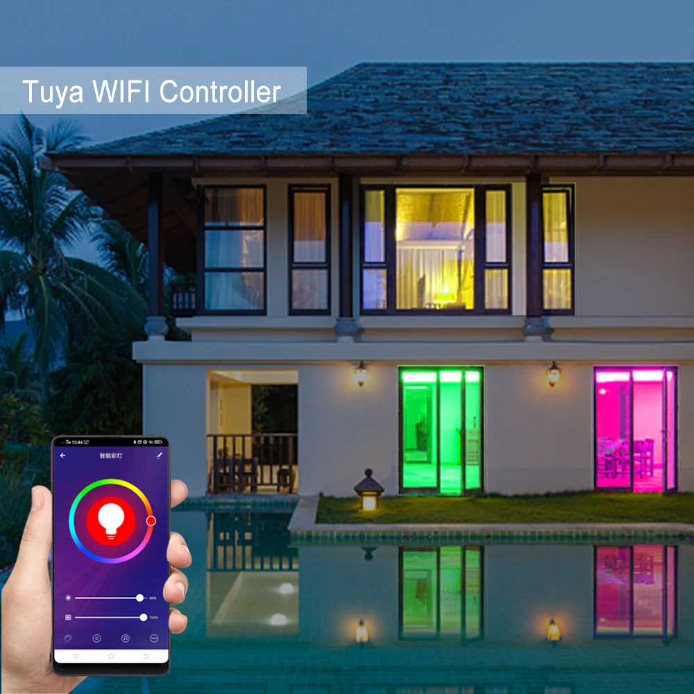 Tuya APP Smart WIFI RGB Controller IR/RF Remote Control for 110V 220V RGB LED Strip Light Home Decor Dimming Controller