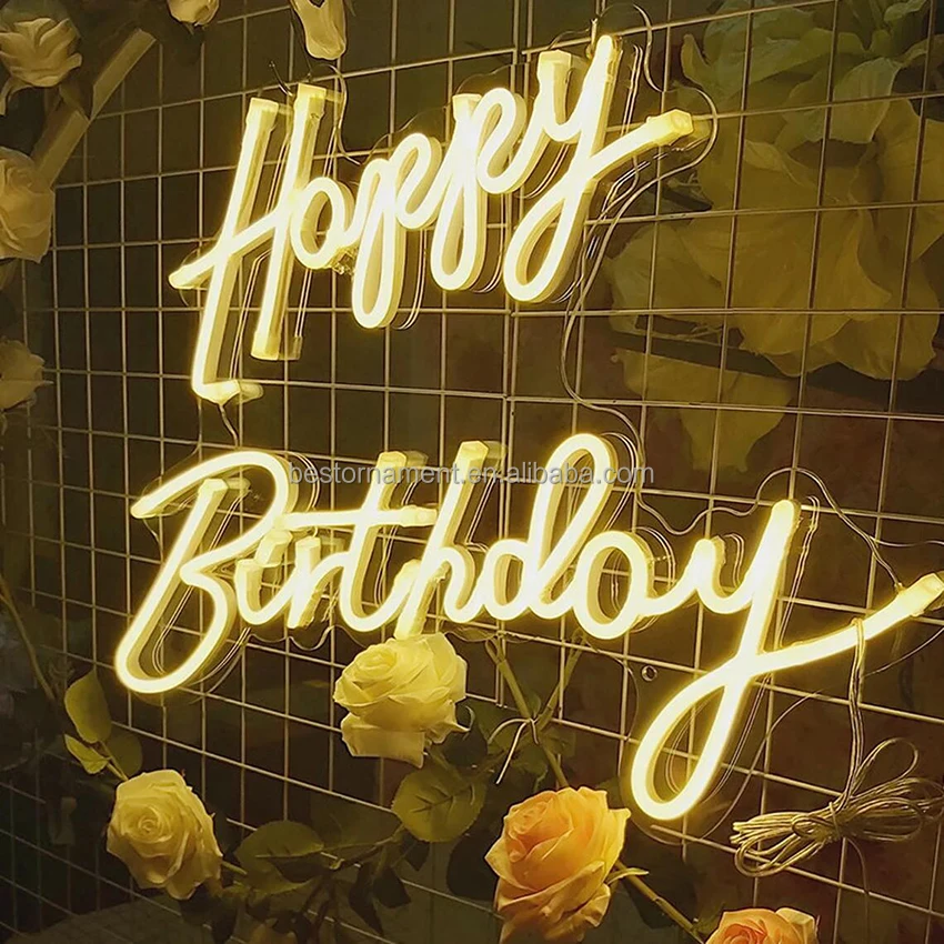 Custom Happy Birthday Neon Sign