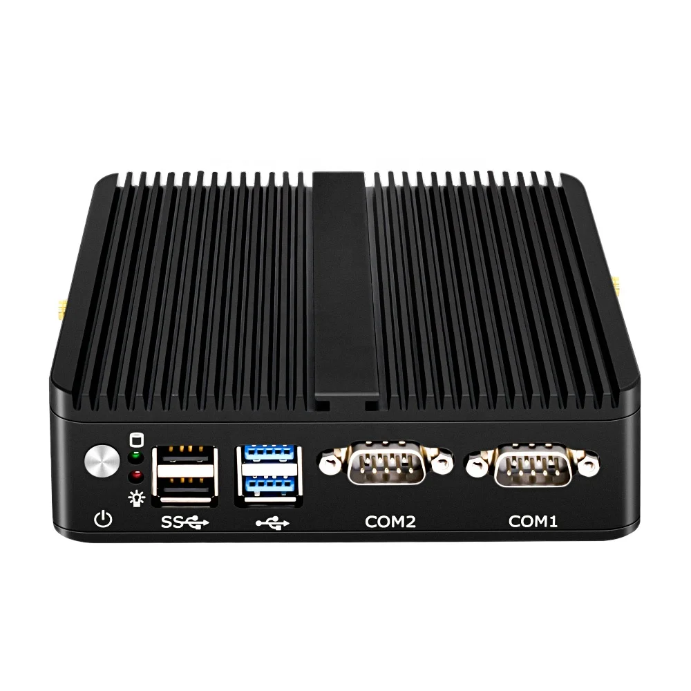 Мини-ПК без вентилятора Celeron J4125 NUC Topton, самый дешевый настольный компьютер с двойной RS232 двойной Lan промышленный компьютер, тонкий клиент