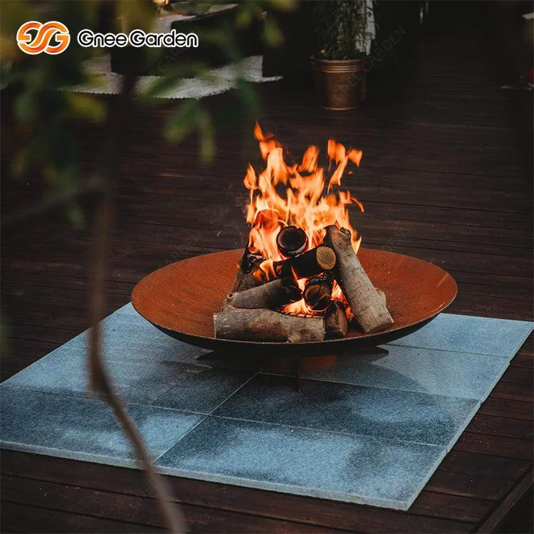 Outdoor corten steel fire pit bbq corten steel wood fire pit corten steel portable fire pit