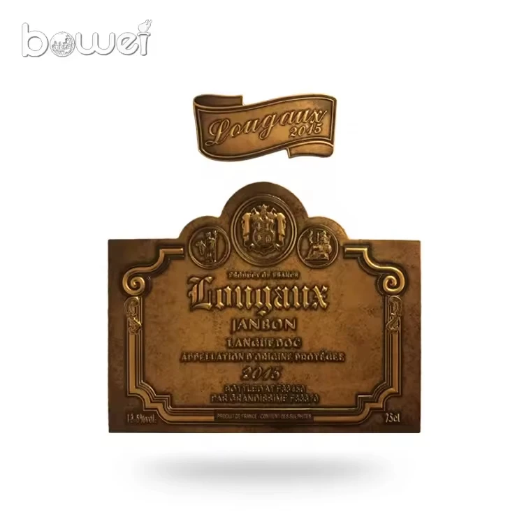 GIN XO бренди металлическая этикетка для виски высококачественная Водонепроницаемая наклейка напитков на заказ Печать Клейкая принимаем