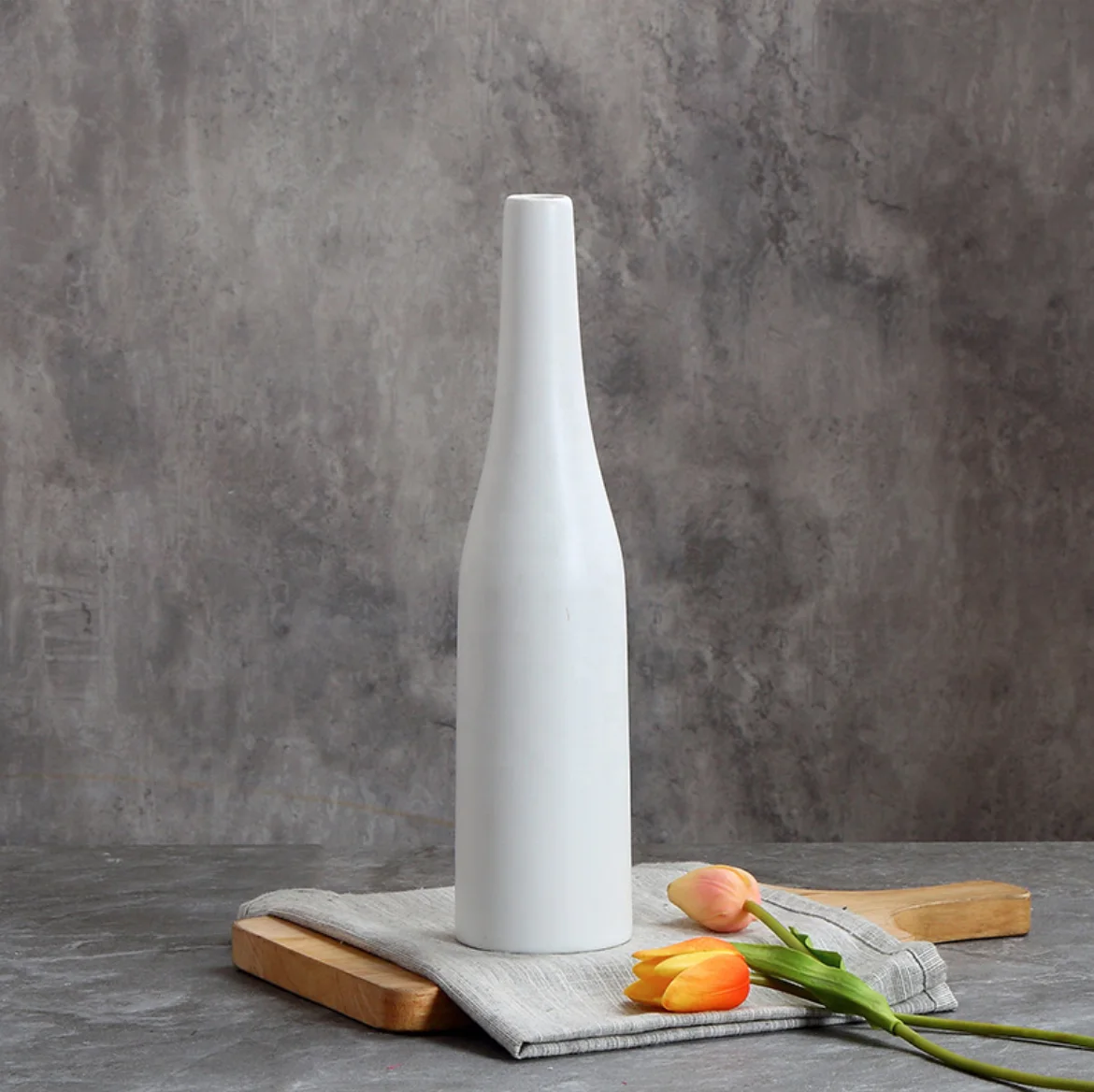 Nordic light luxury style decoration living room model room ceramic dining table vase dried flower ceramic vase