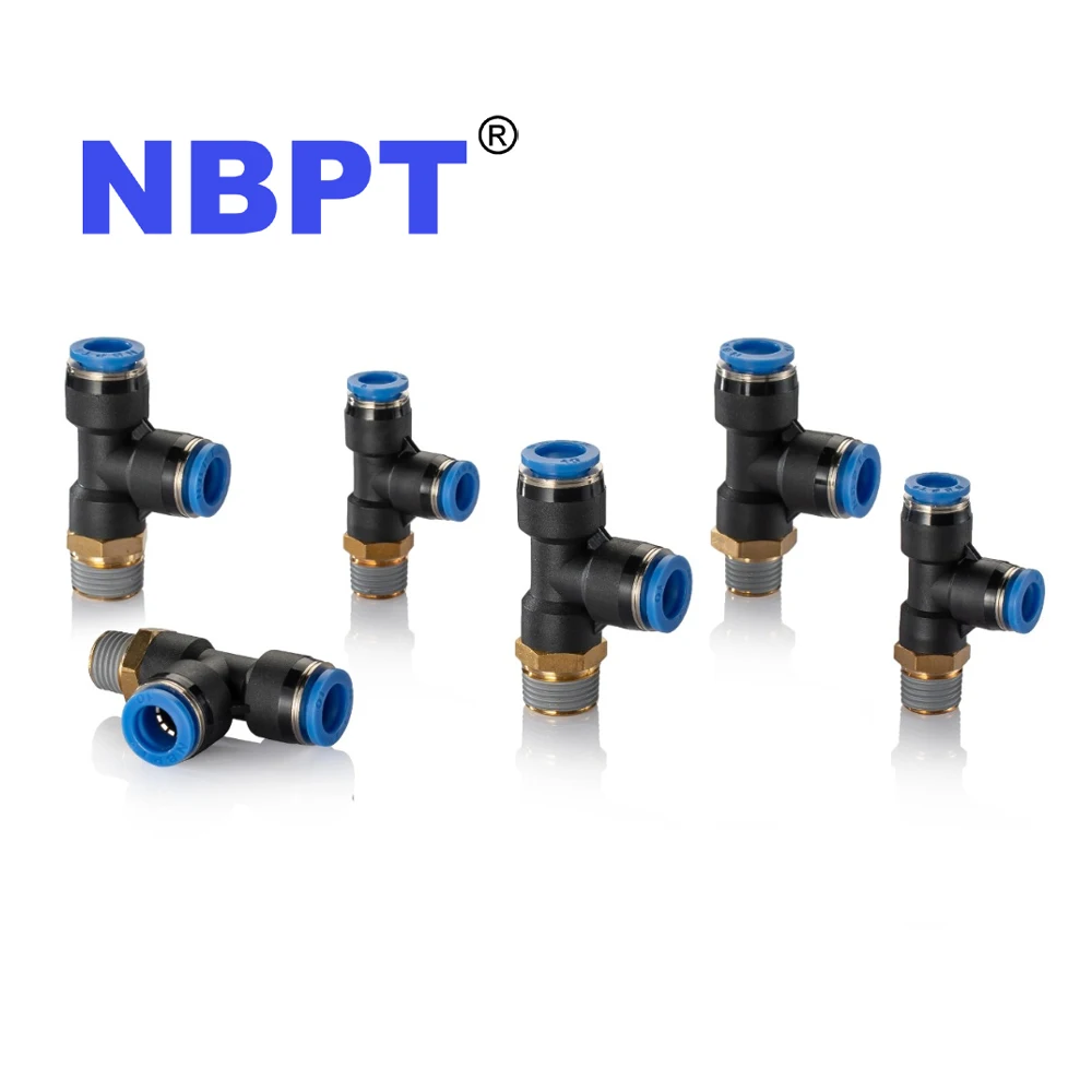 Нажмите для подключения метрических дюймовых размеров BSPT BSPP NPT резьба Пневматические мужские Локоть Фитинг по NBPT