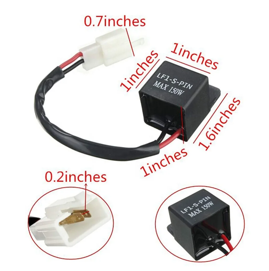 SKYEARTH Car Motorcycle 2 Pin LED Electronic Flasher for Turn Signal Indicator Blinker Light 2 pin led flasher relay wire