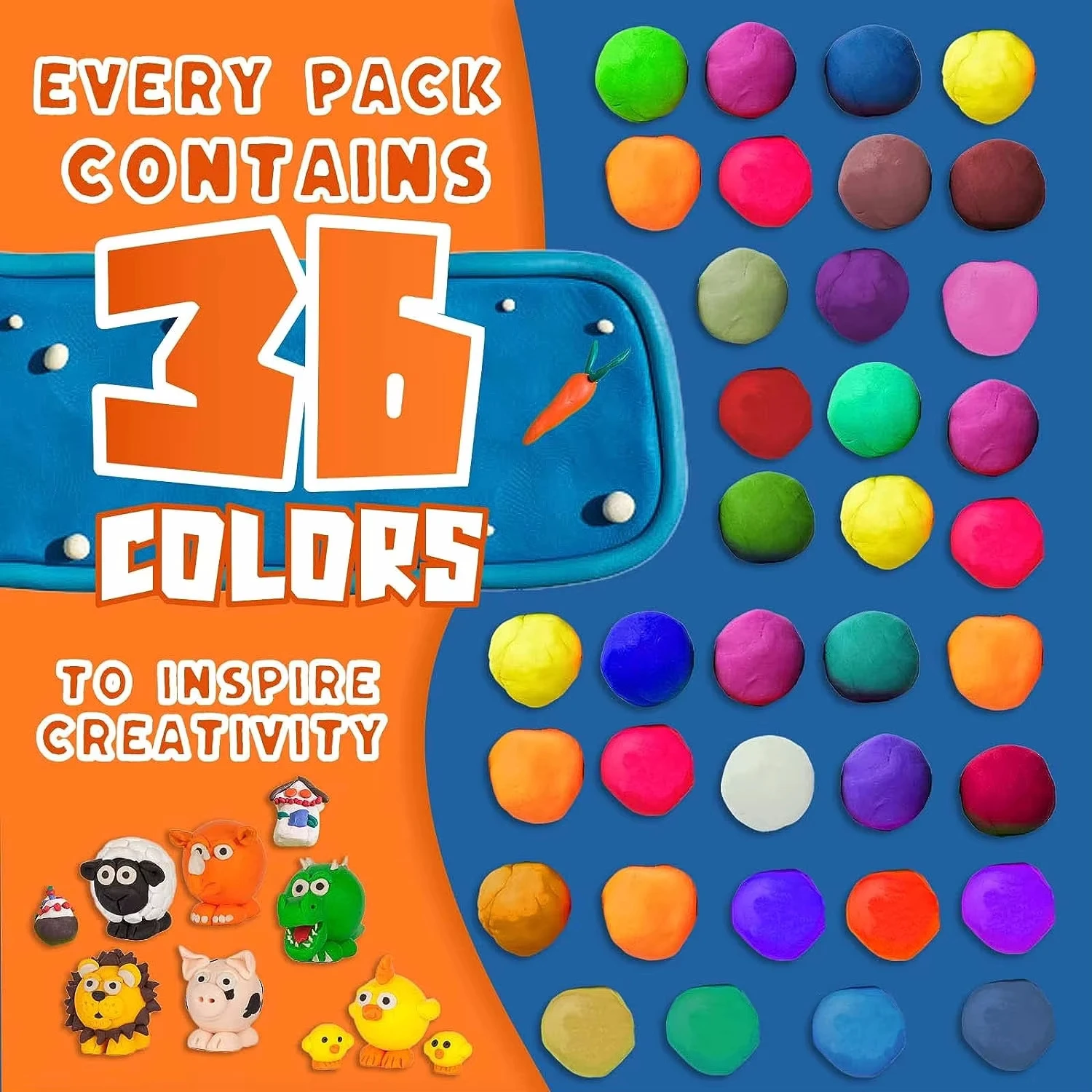 New Toys 36 Colors polymer clay 100g/300g/500g/1kg custom weight super light clay