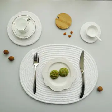 New fashion Customized Design Colorful Cotton rope place mat hotel restaurant Coaster