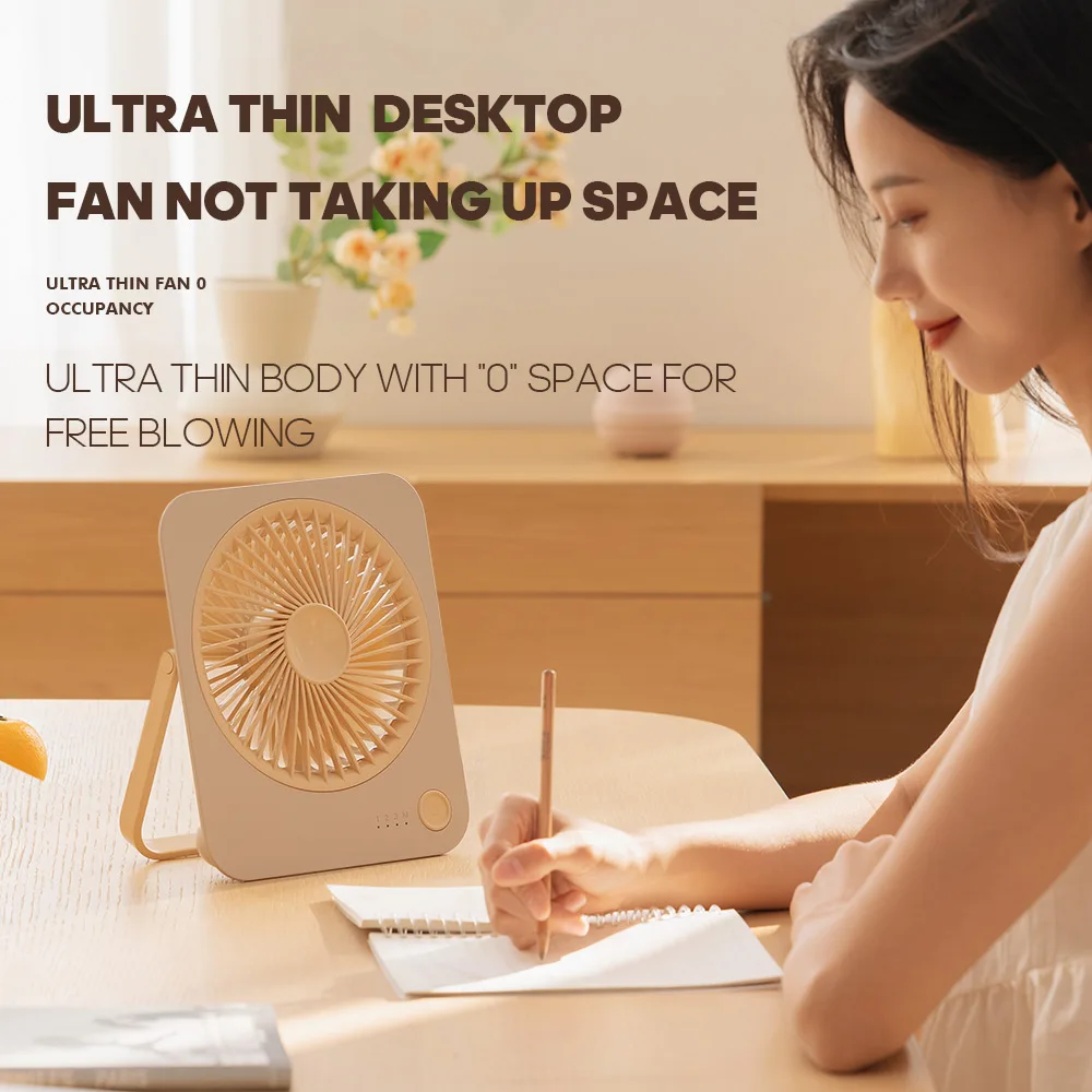 USB Charging 1200mAh Fans & Cooling Portable Desktop Air Cooler Mini Lightweight Rechargeable Fan