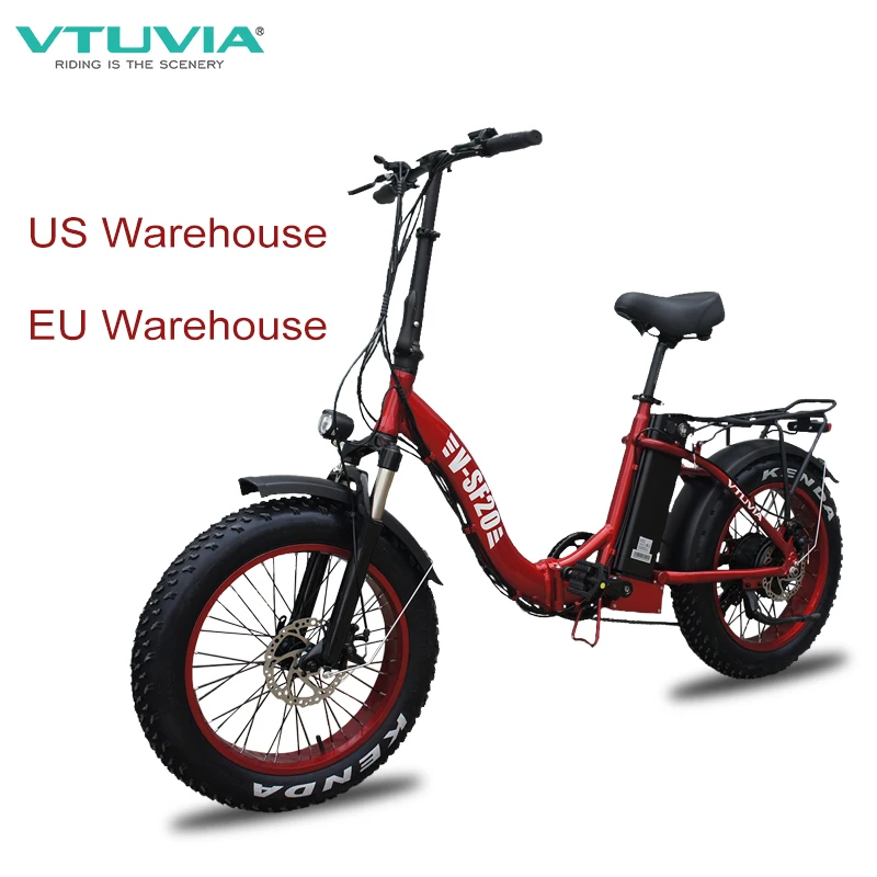 Склад США 20 дюймов 48V 350W/500W/750W шаг-через с толстыми покрышками складной электрический велосипед