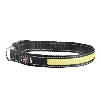 Pet Training Adjustable Puppy Nylon Strong Light Collar USB Rechargeable Side Release Buckles Collars Electric Collar For Dog