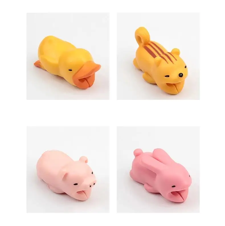 Animal Bite USB Cable Protector Cable Organizer Data Line Management Charging Safe Protection Cable Winder For iPhone