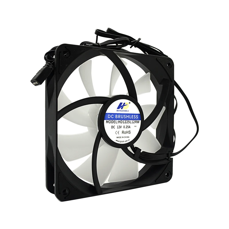 case fan rgb  12025 case fans led 12V 120X120X25MM pc case fan 120mm