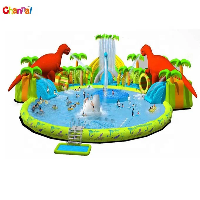 Надувная водная горка для игровой площадки Channal