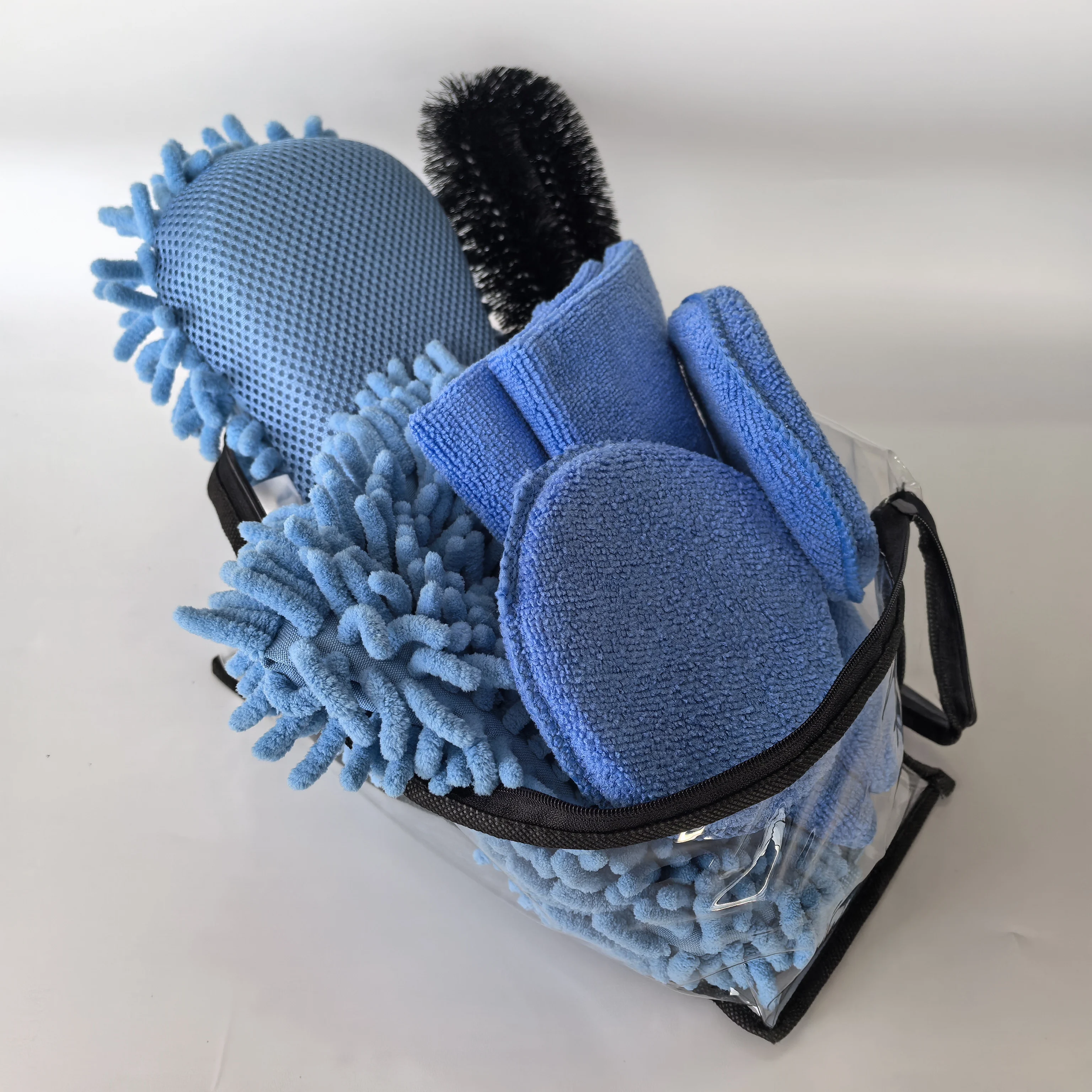 Premium Window wiper car cleaning kit  Microfiber Car washing tools kit Portable Sponge set Wash Mitt Polishing Pad