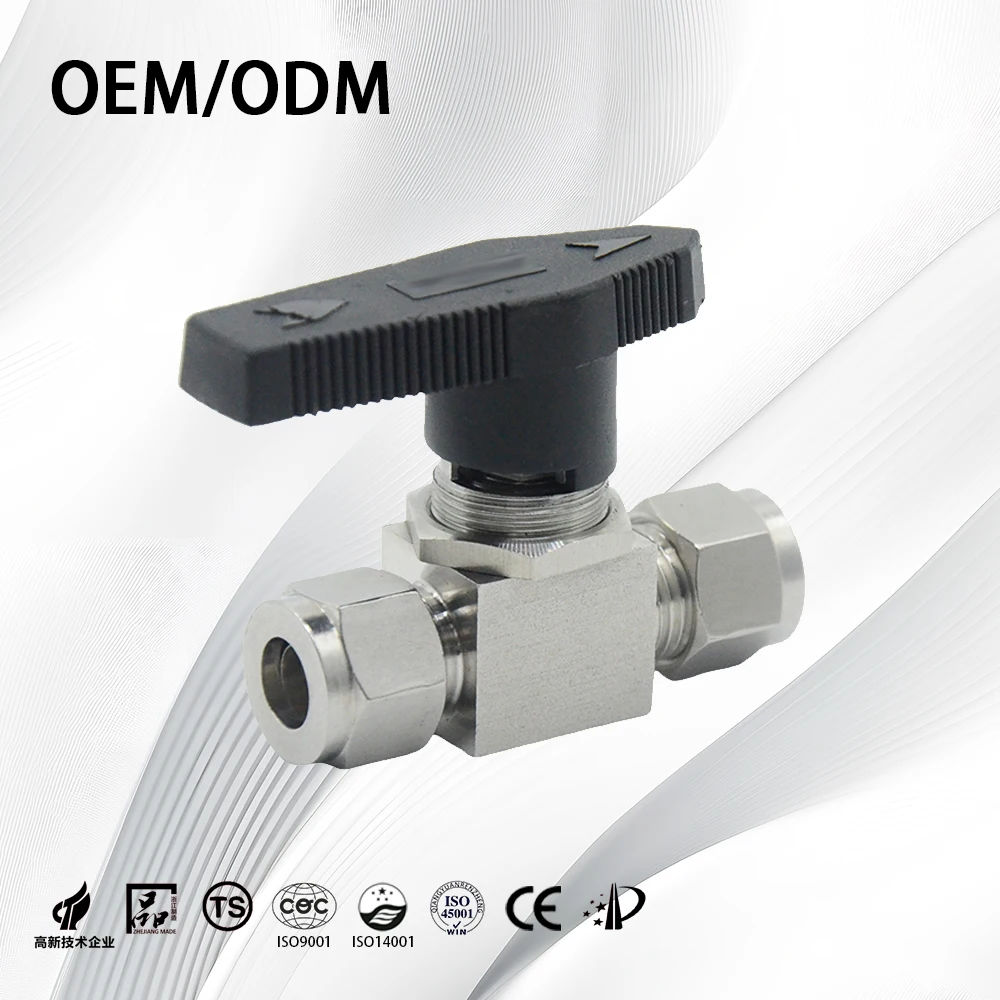 Stainless Steel General Use High Performance Swagelok Type Metering Ball Valve for Water/Air/Oil