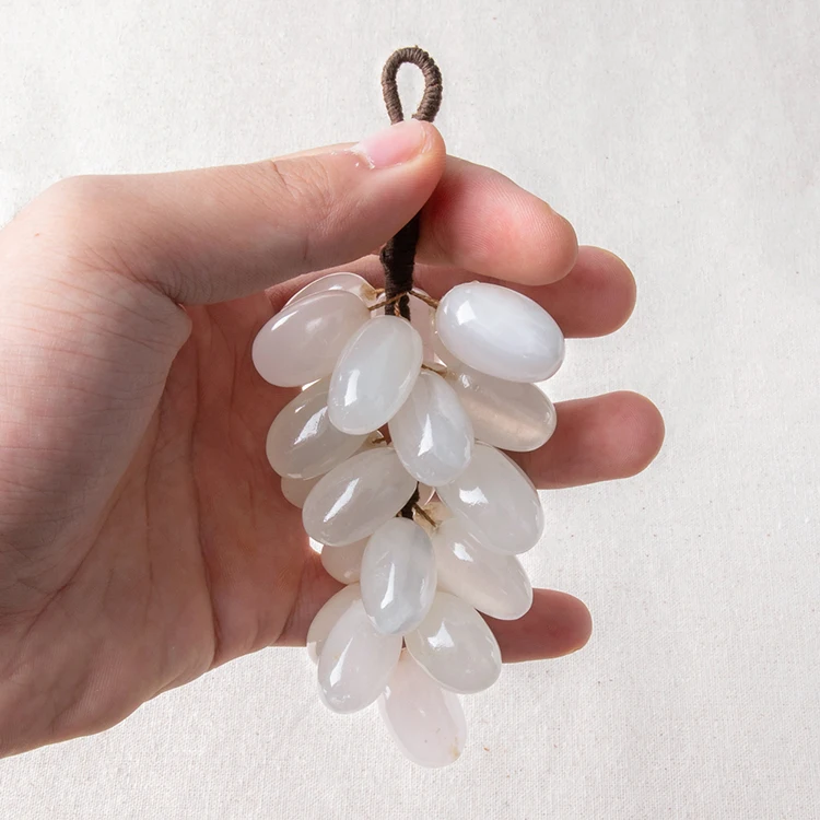 25pcs 50pcs 100pcs Wholesale Luxury White and Green Afghanistan Jade Grape for Home Decor Luxury Accessories Decoration
