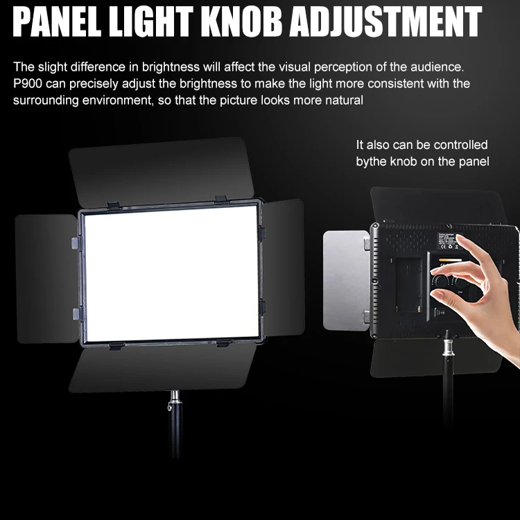 ZSYB Photographic Lighting P900 Rechargeable 50watt Professional Photography Led Flat Panel Video Light For Vlog YouTube tiktok