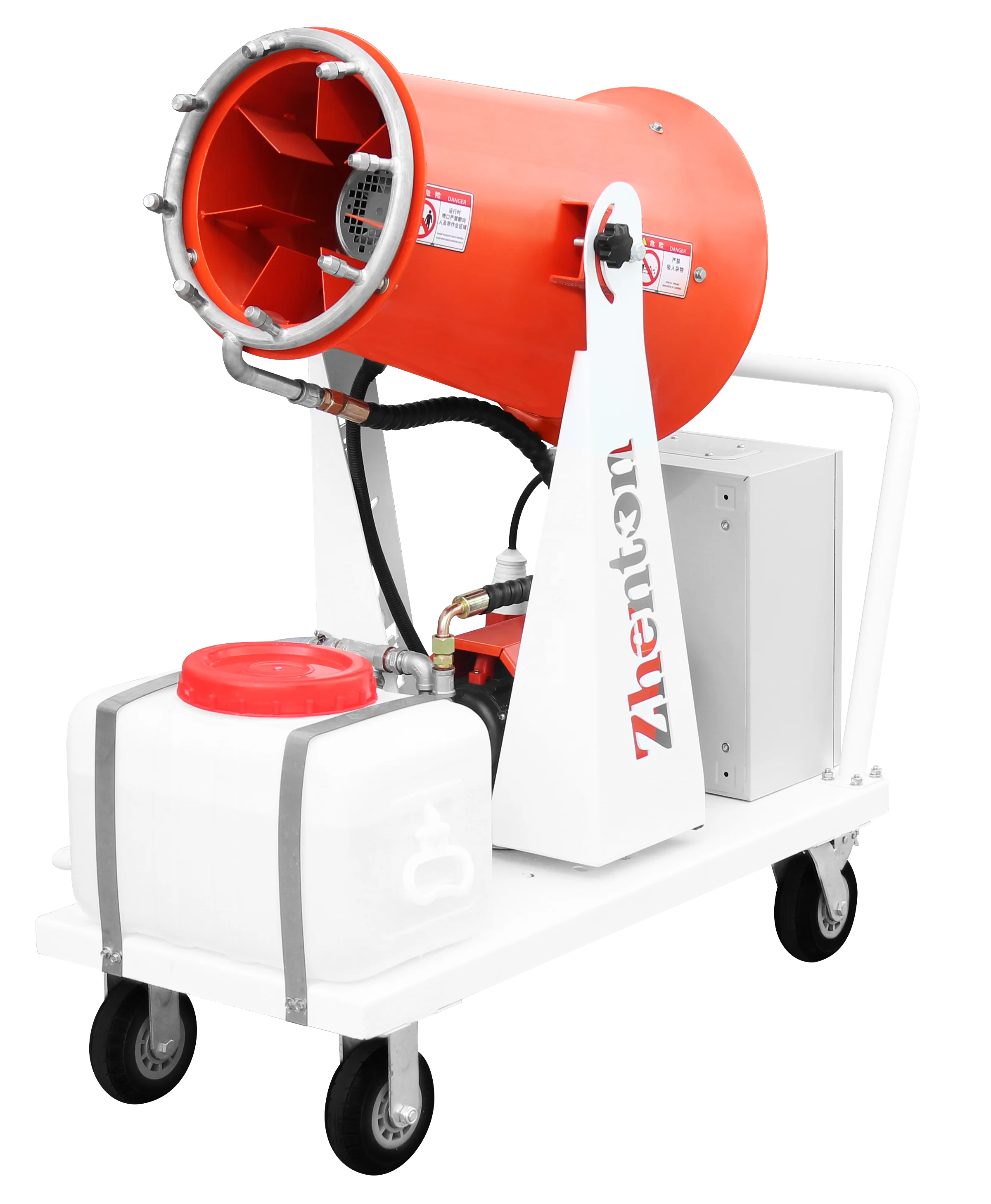 Hand-push Mobile Mist Cannon Garden Lawn Cooling Deworming and Weeding Using 30m Fog Cannon Water Pump