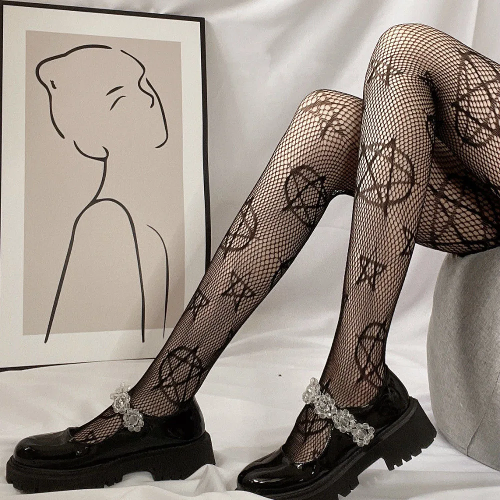 Wholesale internet celebrity hosiery fishnet lace sexy tight leggings hottie summer pantyhose tights