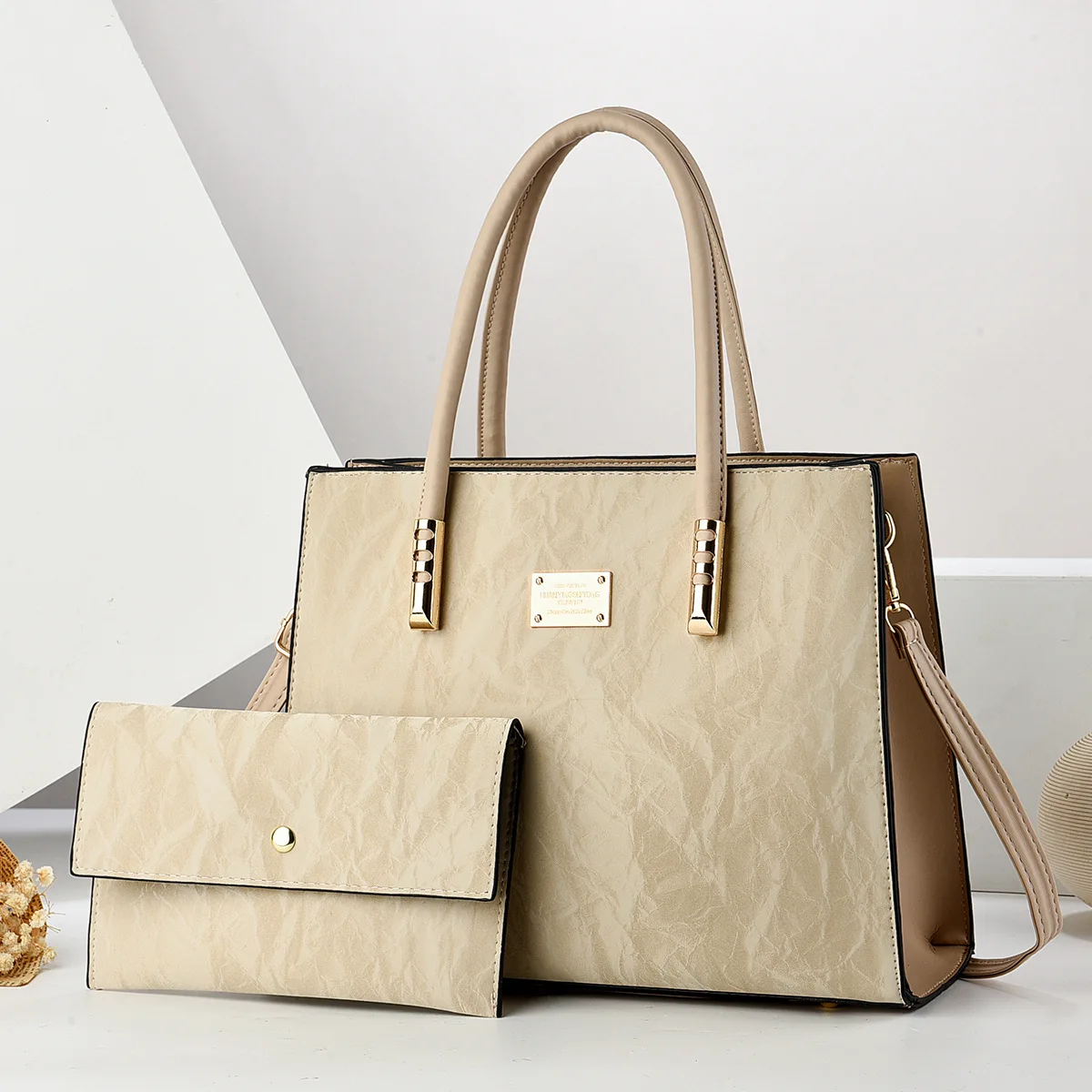 Hot sale  Large Capacity  Classic pu leather purse female  Fashion Casual bag set luxury handbags for women