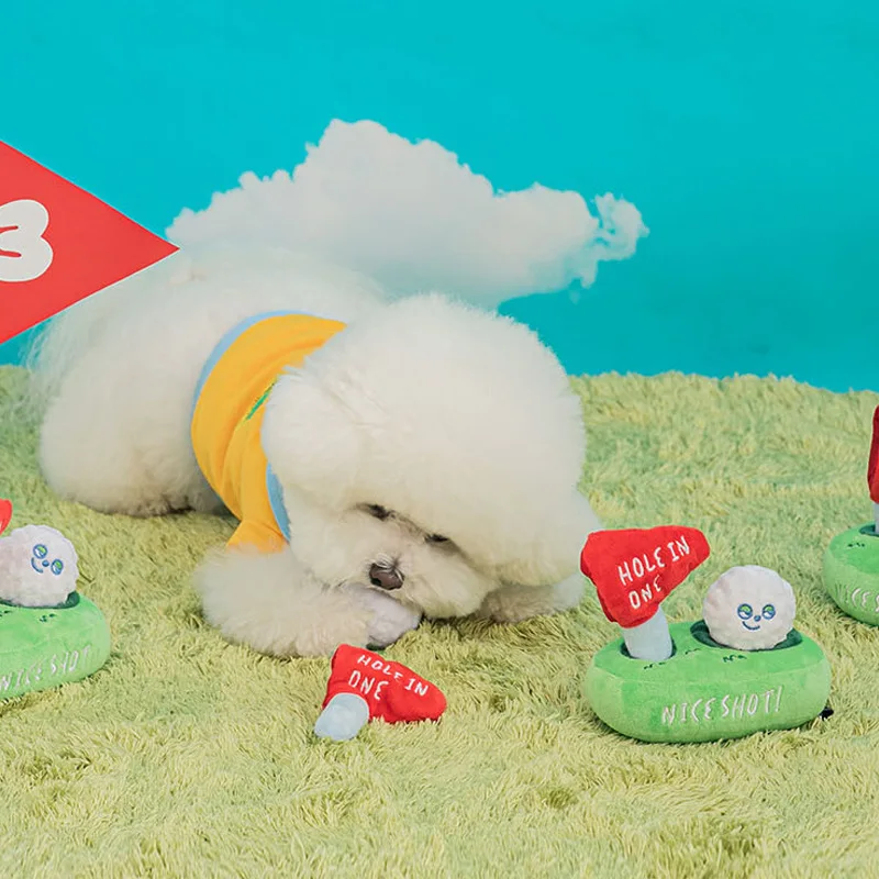 New pet sniffing paper golf toy foreign trade dog plush toy pet