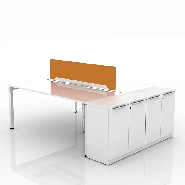 Modern Open Modular 4 Person Workstation 6 Seater Office Furniture Workstation