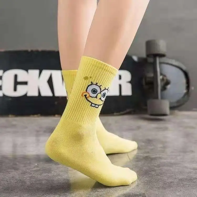 Factory Price Custom Color Anime Image Machine Socks Knitting Women Socks
