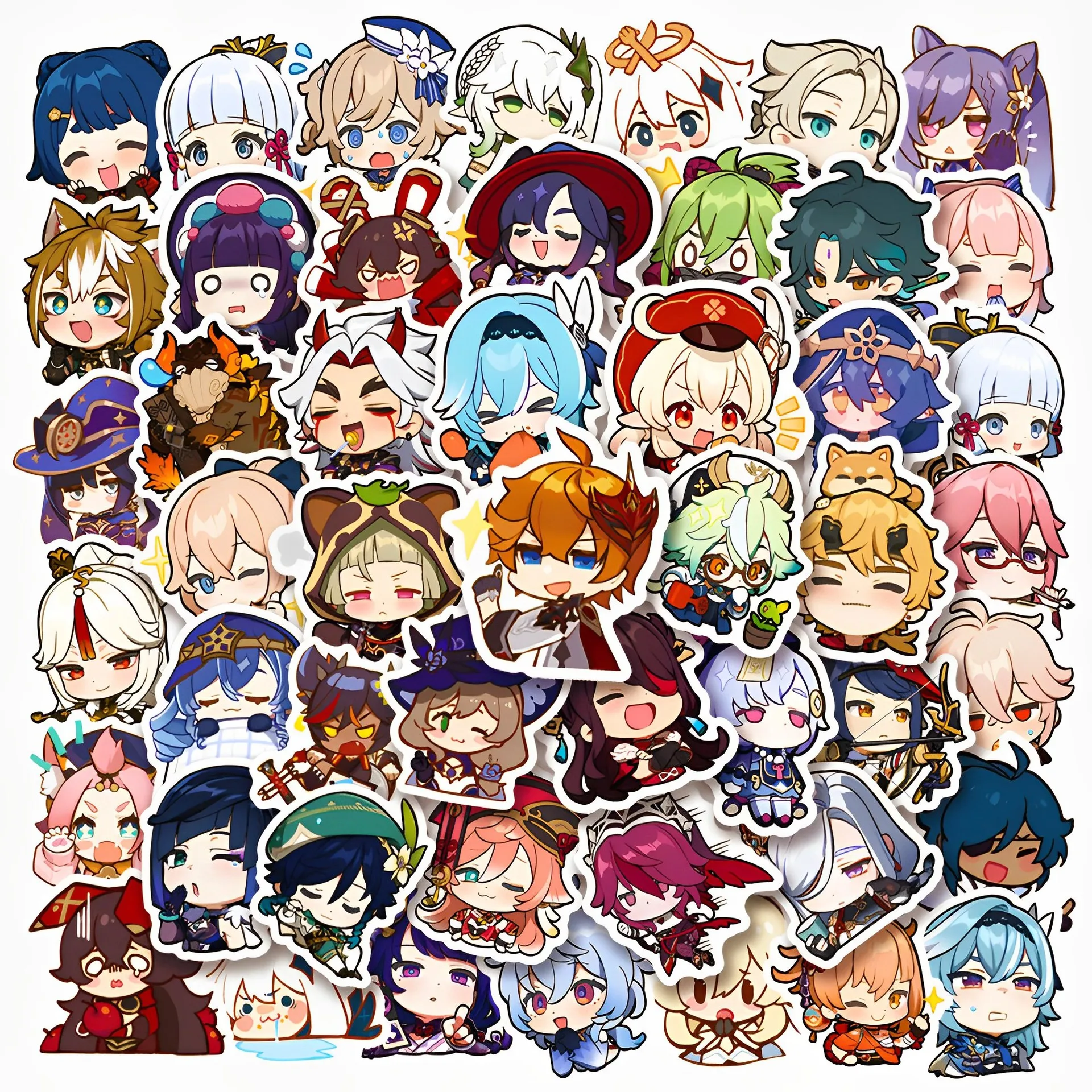 Low MOQ  Die Cut Self-adhesive Brand Logo Printing Decorative Gift Customize Cute Cartoon Character Anime Stickers