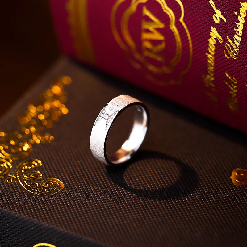 2024 High quality 925 sterling silver casual rings jewelry minimalist rhodium plated unisex band rings for ladies