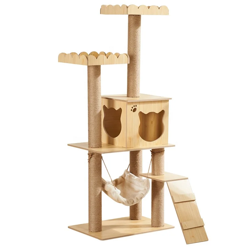 amazon hot selling pet supplies cat trees cat towers Large Luxurious cat climbing tree tower house large luxury