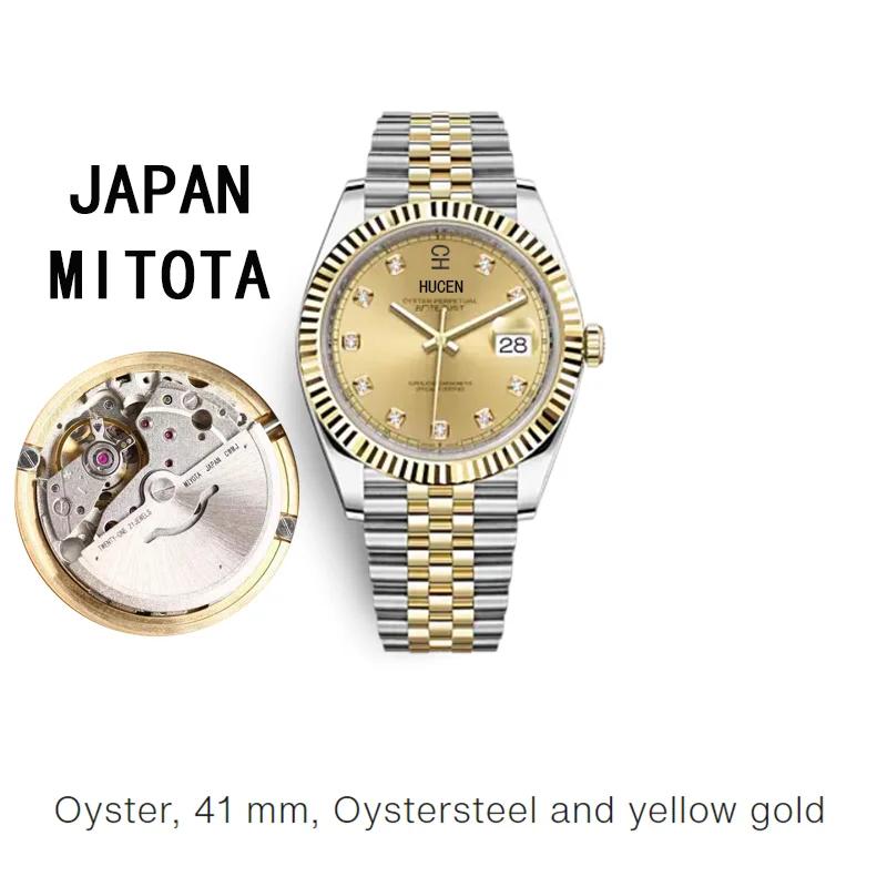 AAAA 41mm Mens Automatic Watch Movement Sapphire Luminous dat Calendar luxury Mechanical Wristwatch Men Japan Mitota Movement