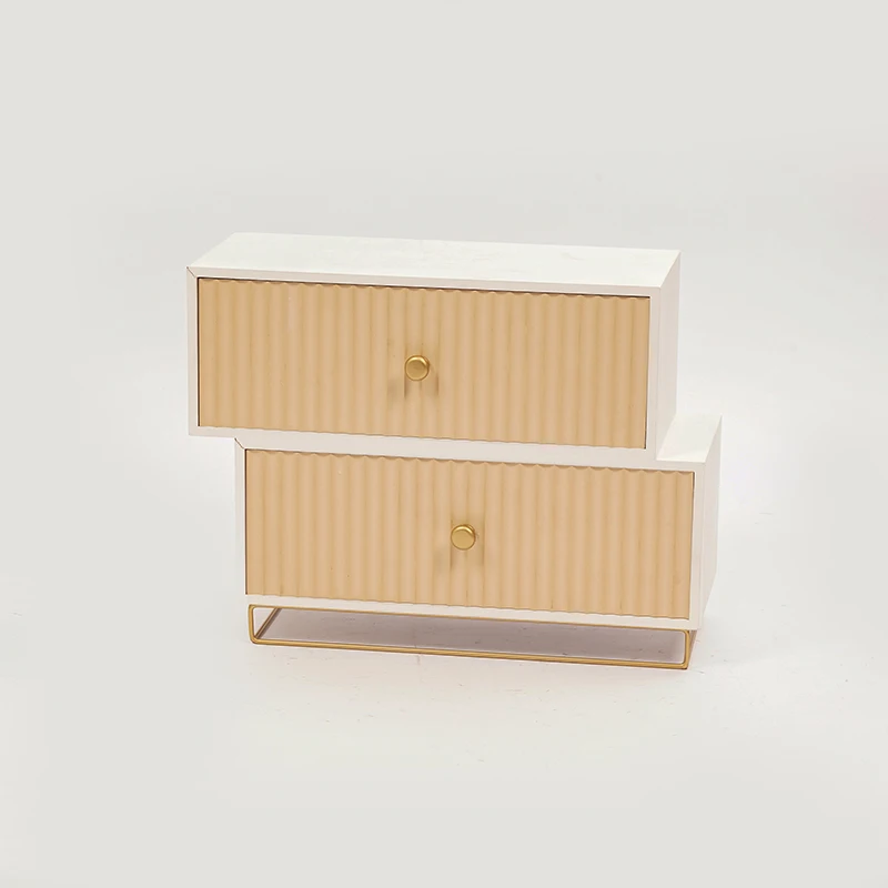 Simple Modern Wood Storage Cabinet 2 Doors Living Room Rattan Modern Cabinets