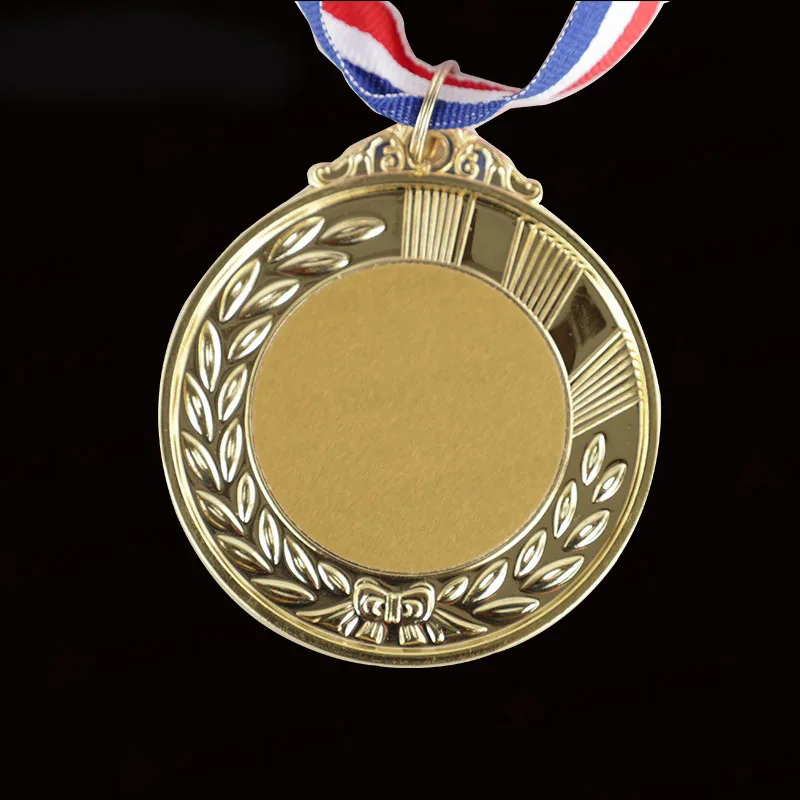 Courage  gold marathon sports medal sublimation blank custom medals running