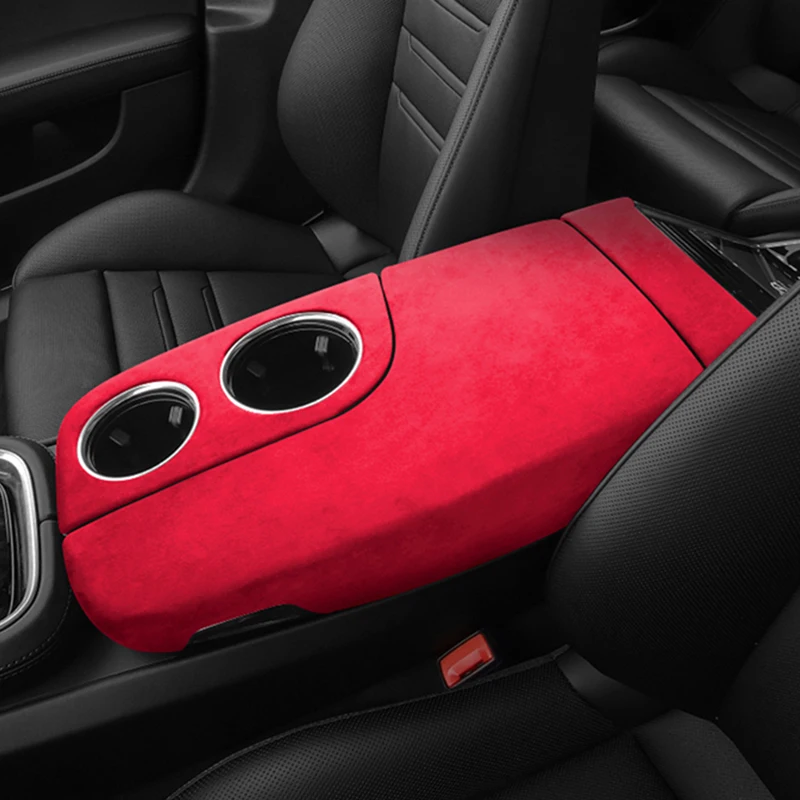 Ushilife Alcantara car center console armrest storage box cover for Porsche Panamera in-car decoration car accessory