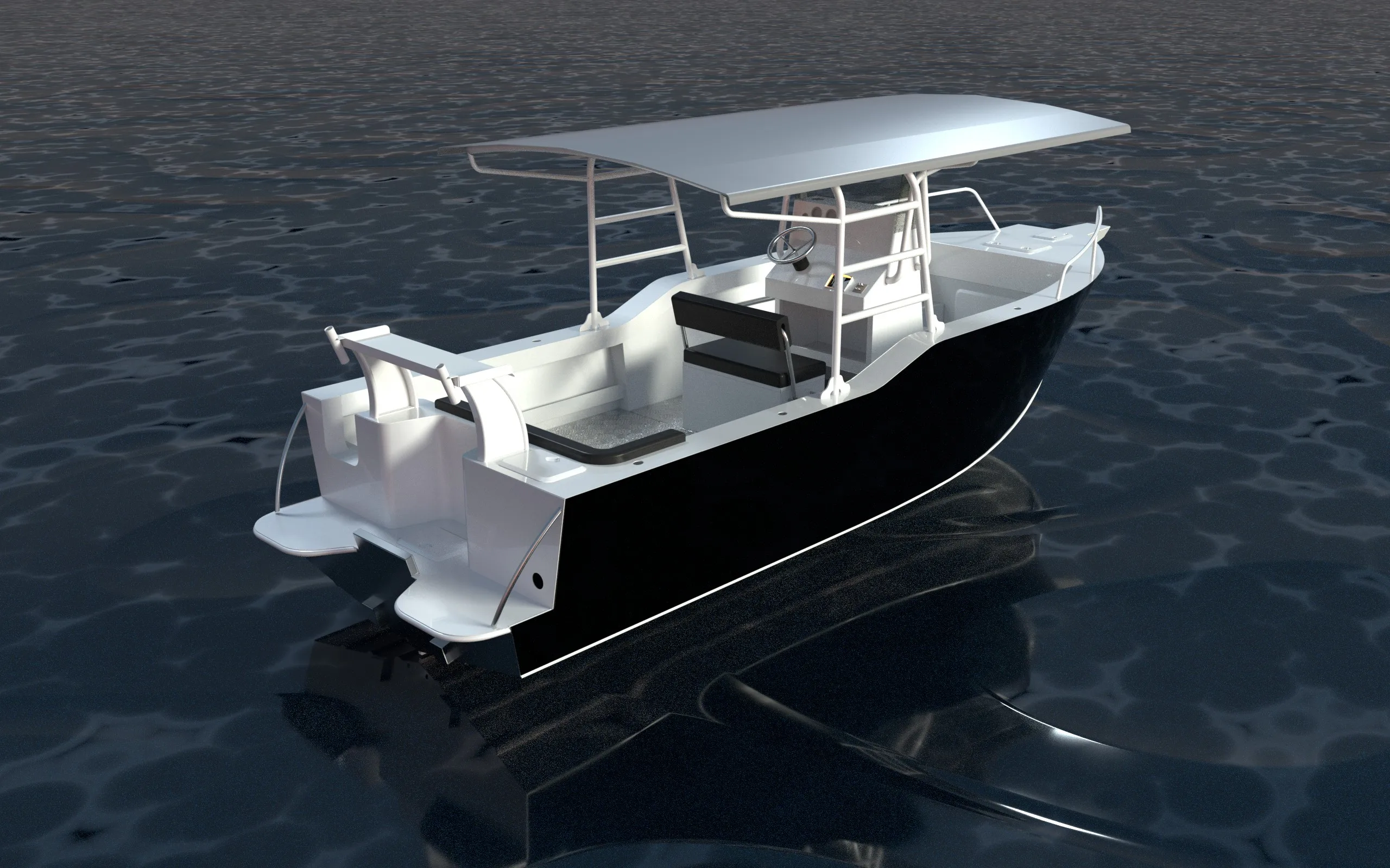 Ecocampor Luxury Aluminum Fishing Boat Center Console Speed Boat Cruiser with Outboard Engine New for Sale