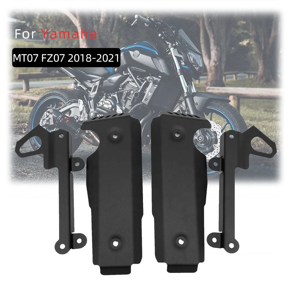REALZION Motorcycle Anti Fall Protector Radiator Side Cover Fairing Parts For Yamaha MT07 MT 07 FZ07 2018 2019 2020 2021