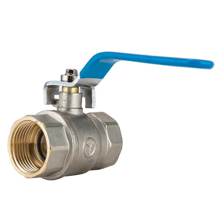VARTE blue color  handle with  iron  ball   and  stem  brass ball valve