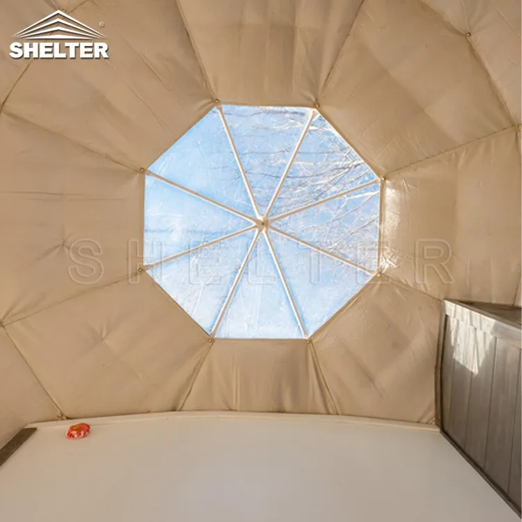Prefabricated  PVC House Dome Hotel Tent for Sale Dome House and Glamping geodomes Geodesic Dome