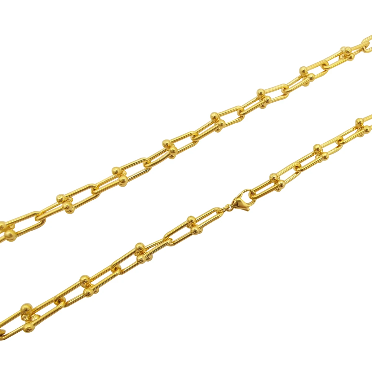 Fashion Hiphop Jewelry 30 Grams Plated Gold Stainless Steel Chain Necklace For Men