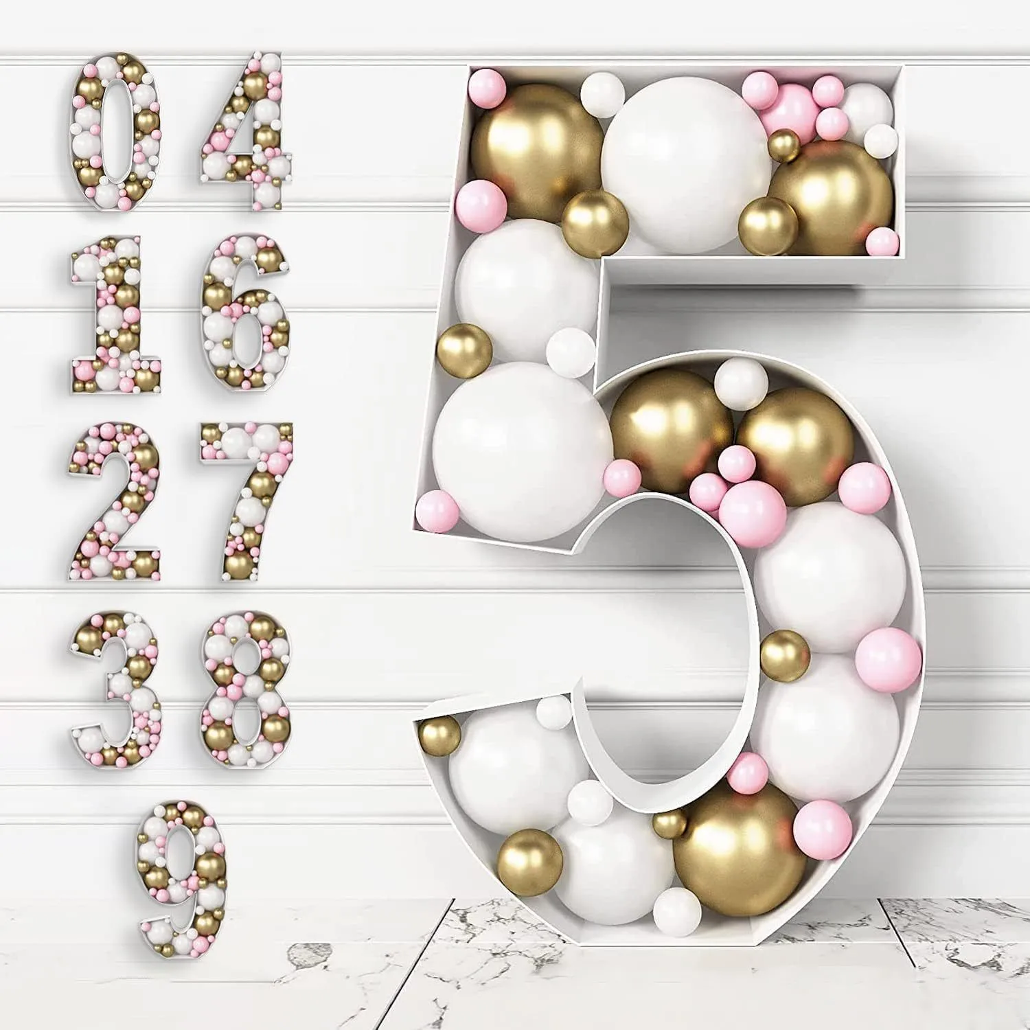 Stereoscopic digital KT board Mosaic digital balloon frame for birthday party