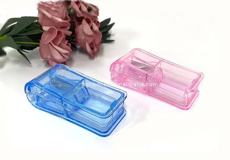 mini simple practical pill slicer, pill cutter for medicine pills tablets, pill crusher with sharp blade,2 in 1 pill separator