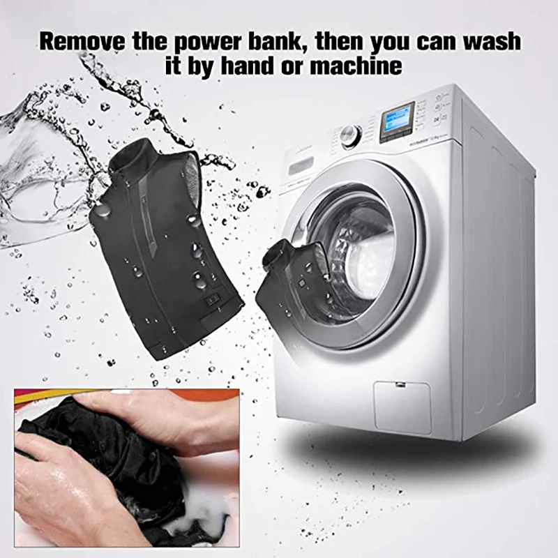 Новый Мужской умный жилет с подогревом для кемпинга, пешего туризма, катания на лыжах, рыбалки, зимний черный жилет с подогревом