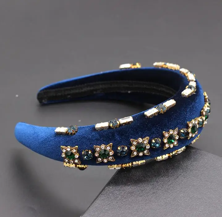 wholesale handmade luxury baroque crystal headband gorgeous pearl embellished padded headband for women wild hair accessories