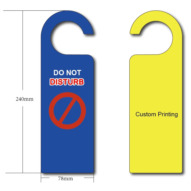 Custom Printing NFC Room Service Sign DO NOT DISTURB url Encoded  78*240mm/180*60mm Google Reivew Card