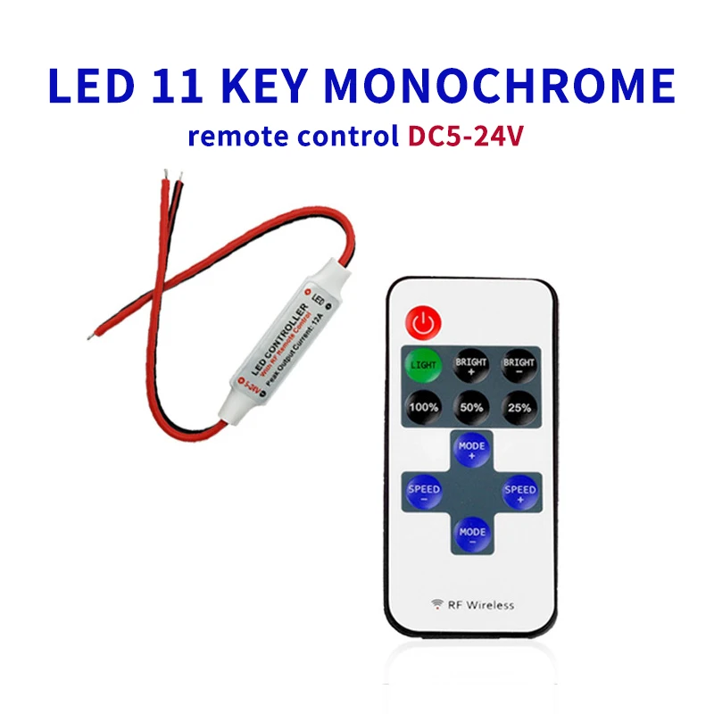 5V 12V 24V 3 channels11-key инфракрасный rgb приложение smart phone светодиодные светильники затемнения удаленный контроллер светодиодной