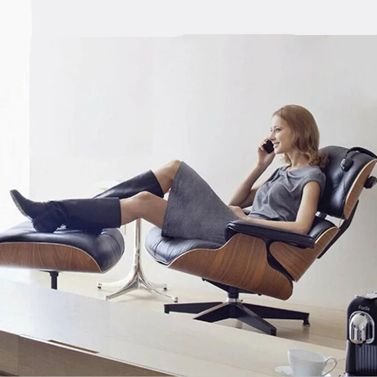 Lounge Chair Leisure Office Cafe Bedroom Lunch Break Single Sofa European Leather Modern Home