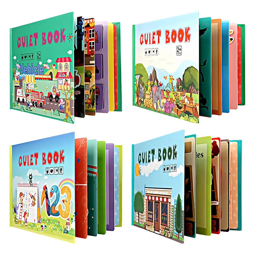 Детская Бесшумная книга Монтессори для малышей сенсорная развивающая игрушка для детей старше 3 лет обучающие книги