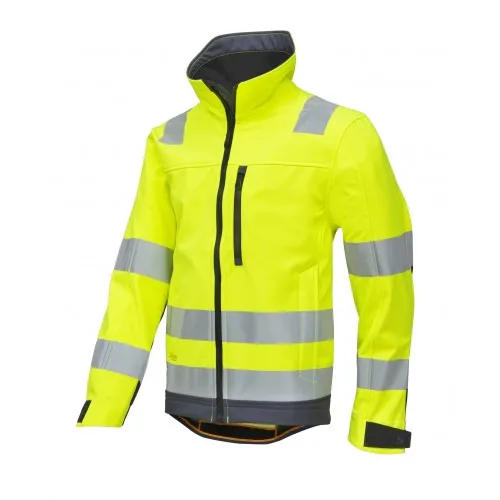Reflective Safety Clothing Softshell Jackets Custom Orange High Vis Workwear Soft Shell Jacket
