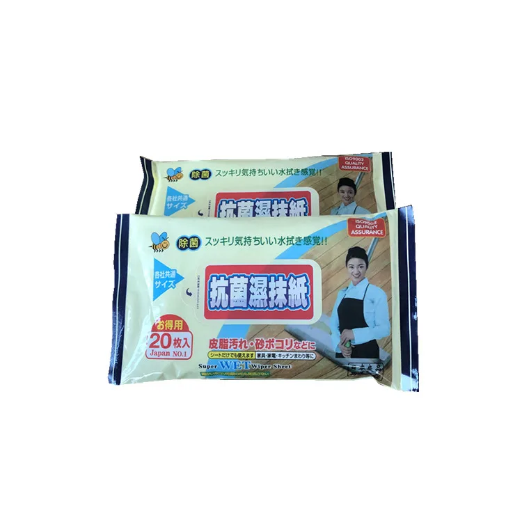 Bsci approved factory disposable floor wet cleaning room wipes